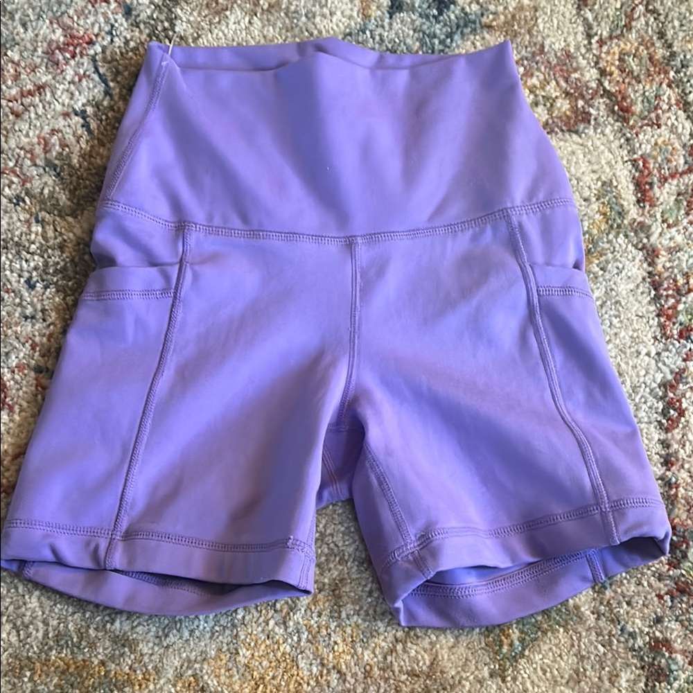 Women's Purple High-Waisted Shorts